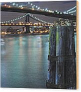 Nyc East River Bridges 2 Wood Print