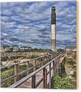 Oak Island Lighthouse Wood Print