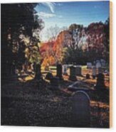 Oakdell Cemetary Wood Print