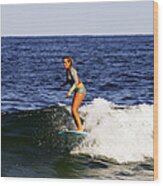 Obx Surfer Girl Wood Print