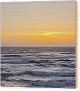 Ocean Beach Sunset Wood Print