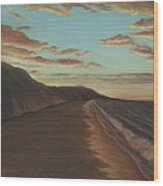 Oceanside Sunset Wood Print