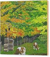 October Pasture Wood Print