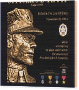 Officer J D Tippit Memorial Poster Wood Print