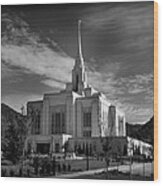 Ogden Utah Lds Temple Wood Print