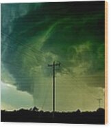 Oklahoma Mesocyclone Wood Print