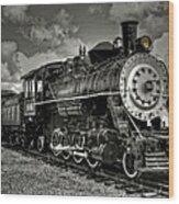 Old 104 Steam Engine Locomotive Wood Print