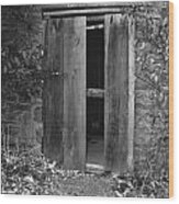 Old Barn Door Wood Print