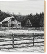 Old Barn In Franklin Tennessee Wood Print