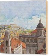 Old City Of Dubrovnik Wood Print