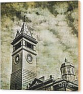 Old Clock Tower Wood Print