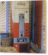 Old Coke Machine Wood Print