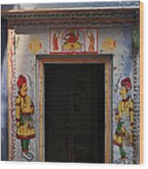 Old Doors India, Varanasi Wood Print