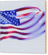 Old Glory Wood Print