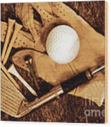 Old Golf Days Wood Print