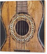 Old Guitar Wood Print