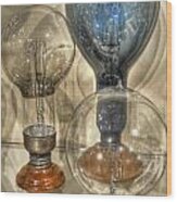 Antique Light Bulbs Wood Print