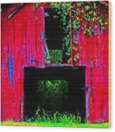 Old Red Barn Iv Wood Print