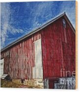 Old Red Wooden Barn Wood Print