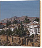 Old Ronda Panoramic. Andalusia. Spain Wood Print