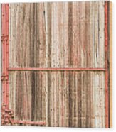 Old Rustic Railroad Train Car Door Wood Print