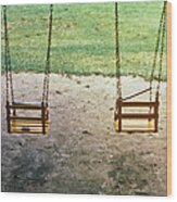 Old Swings In Brookdale Park Wood Print