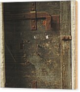 Old Venice Rusty Door Locks Wood Print