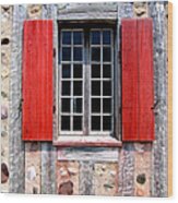 Old Window Fort Michilimackinac Michigan Wood Print