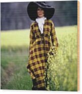Olga Georges-picot Wearing Bonnie Cashin Wood Print