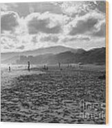 On The Beach Wood Print