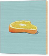 Orange Fruit Slice Wood Print