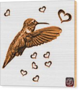 Orange Hummingbird - 2055 F S M Wood Print