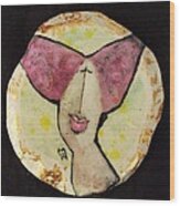 Orbis Woman With Pink Hair Wood Print