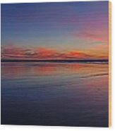 Oregon Coast Sunset Sandscape Wood Print