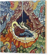 Orthodox Nativity Of Christ Wood Print