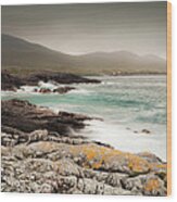 Outer Hebrides Waves Wood Print