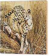 Painted Cheetah Wood Print
