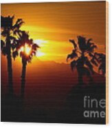 Palm Desert Sunset Wood Print
