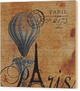 Paris By Postcard Wood Print