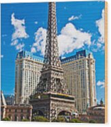 Paris Las Vegas Wood Print