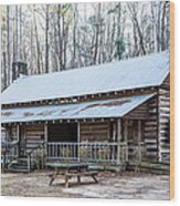 Park Ranger Cabin Wood Print