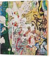 Part Of Berlin Wall With Graffiti Wood Print