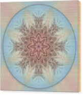 Pastel Sky Mandala Wood Print