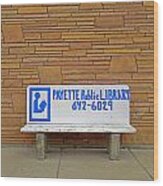 Payette Library Bench Wood Print