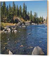 Peace On The Spokane River 2 Wood Print