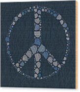 Peace Symbol Design - Bld01t01 Wood Print