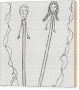 Pencil Couple Wood Print