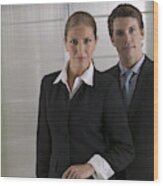 People In Business Attire Wood Print