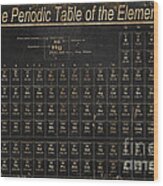 Periodic Table Of The Elements Wood Print