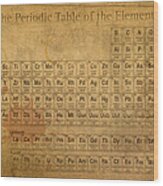 Periodic Table Of The Elements Wood Print
